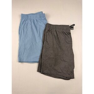 Athletic Works Mens Lounge Shorts Set of 2 Blue Gray XL 40-42 Sleep Shorts